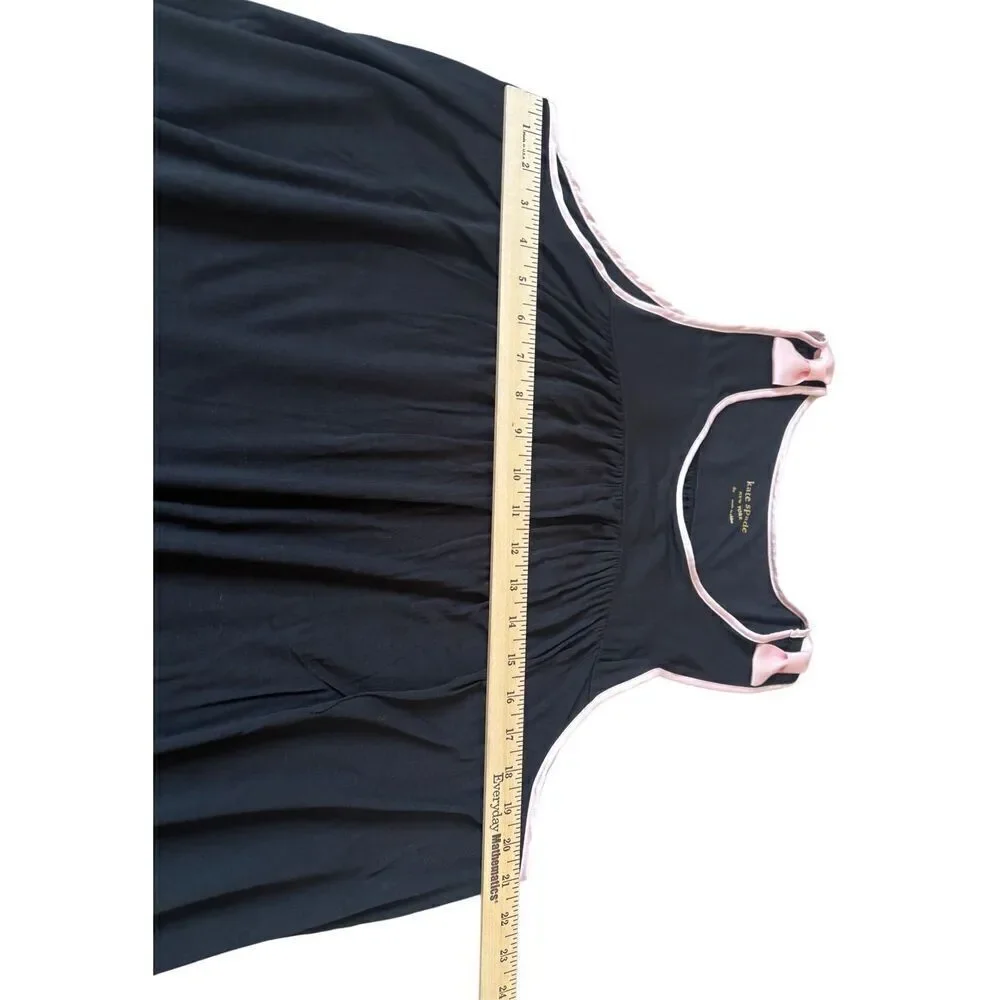 NEW Kate spade Jersey Knit Chemise Black Pink Bows size 2X‎